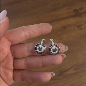 Elegant Silver Circle Earrings